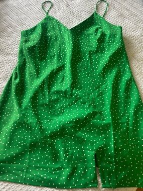 a new day Green Polka Dot Slip
